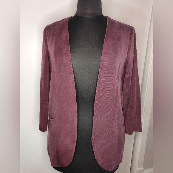 Harlowe & Graham Open Front Tencel Blazer S - Picture 2 of 10